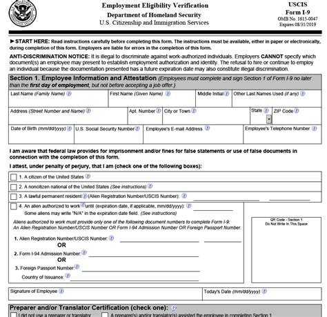 The form requires employees to submit documents. . In addition to standard form i9 procedures everify requires that